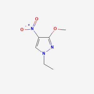 molecular formula C6H9N3O3 B10902715 1-ethyl-3-methoxy-4-nitro-1H-pyrazole 