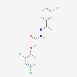molecular formula C16H13BrCl2N2O2 B10902754 N'-[(1E)-1-(3-bromophenyl)ethylidene]-2-(2,4-dichlorophenoxy)acetohydrazide 