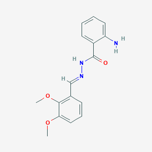 molecular formula C16H17N3O3 B10902774 2-amino-N'-[(E)-(2,3-dimethoxyphenyl)methylidene]benzohydrazide 
