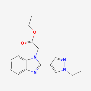 molecular formula C16H18N4O2 B10902844 ethyl [2-(1-ethyl-1H-pyrazol-4-yl)-1H-benzimidazol-1-yl]acetate 
