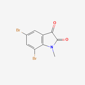 molecular formula C9H5Br2NO2 B10902859 1H-Indole-2,3-dione, 5,7-dibromo-1-methyl- CAS No. 106000-19-5