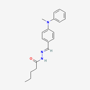 molecular formula C19H23N3O B10902958 N'-[(E)-{4-[methyl(phenyl)amino]phenyl}methylidene]pentanehydrazide 