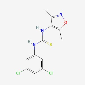 molecular formula C12H11Cl2N3OS B10902970 1-(3,5-Dichlorophenyl)-3-(3,5-dimethyl-1,2-oxazol-4-yl)thiourea 