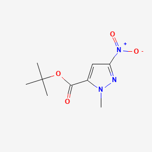 molecular formula C9H13N3O4 B10903011 tert-butyl 1-methyl-3-nitro-1H-pyrazole-5-carboxylate 