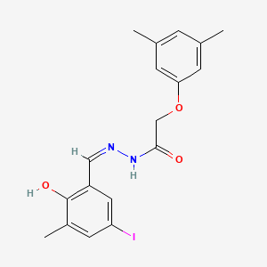 molecular formula C18H19IN2O3 B10903052 2-(3,5-dimethylphenoxy)-N'-[(Z)-(2-hydroxy-5-iodo-3-methylphenyl)methylidene]acetohydrazide 