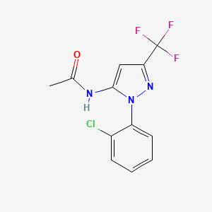 molecular formula C12H9ClF3N3O B10903110 N-[1-(2-chlorophenyl)-3-(trifluoromethyl)-1H-pyrazol-5-yl]acetamide 