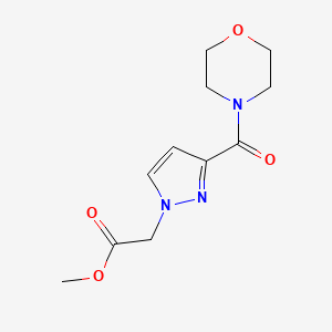 molecular formula C11H15N3O4 B10903126 methyl [3-(morpholin-4-ylcarbonyl)-1H-pyrazol-1-yl]acetate 