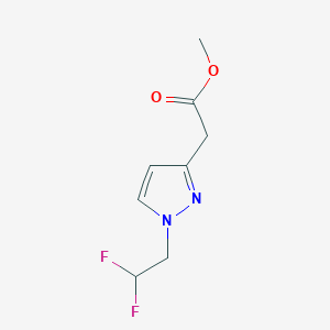 molecular formula C8H10F2N2O2 B10903150 Methyl [1-(2,2-difluoroethyl)-1H-pyrazol-3-yl]acetate 