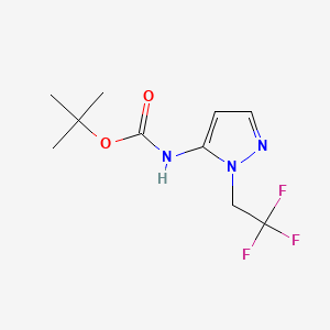 molecular formula C10H14F3N3O2 B10903165 tert-butyl [1-(2,2,2-trifluoroethyl)-1H-pyrazol-5-yl]carbamate 