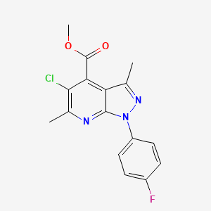 molecular formula C16H13ClFN3O2 B10903173 methyl 5-chloro-1-(4-fluorophenyl)-3,6-dimethyl-1H-pyrazolo[3,4-b]pyridine-4-carboxylate 