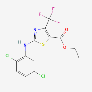 molecular formula C13H9Cl2F3N2O2S B10903180 Ethyl 2-[(2,5-dichlorophenyl)amino]-4-(trifluoromethyl)-1,3-thiazole-5-carboxylate 