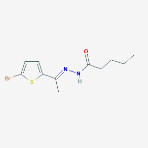 molecular formula C11H15BrN2OS B10903300 N'-[(1E)-1-(5-bromothiophen-2-yl)ethylidene]pentanehydrazide 