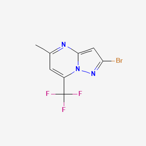 molecular formula C8H5BrF3N3 B10903311 2-Bromo-5-methyl-7-(trifluoromethyl)pyrazolo[1,5-a]pyrimidine 
