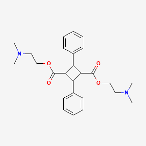 molecular formula C26H34N2O4 B10903316 Bis[2-(dimethylamino)ethyl] 2,4-diphenyl-1,3-cyclobutanedicarboxylate 