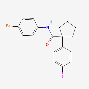 molecular formula C18H17BrINO B10903319 N-(4-bromophenyl)-1-(4-iodophenyl)cyclopentanecarboxamide 