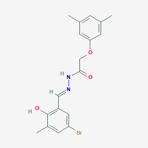 molecular formula C18H19BrN2O3 B10903337 N'-[(E)-(5-bromo-2-hydroxy-3-methylphenyl)methylidene]-2-(3,5-dimethylphenoxy)acetohydrazide 