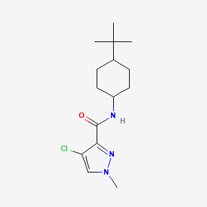 molecular formula C15H24ClN3O B10903349 N-(4-tert-butylcyclohexyl)-4-chloro-1-methyl-1H-pyrazole-3-carboxamide 