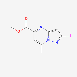 molecular formula C9H8IN3O2 B10903370 Methyl 2-iodo-7-methylpyrazolo[1,5-a]pyrimidine-5-carboxylate 
