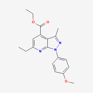 molecular formula C19H21N3O3 B10903393 ethyl 6-ethyl-1-(4-methoxyphenyl)-3-methyl-1H-pyrazolo[3,4-b]pyridine-4-carboxylate 