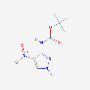 molecular formula C9H14N4O4 B10903435 tert-butyl (1-methyl-4-nitro-1H-pyrazol-3-yl)carbamate 
