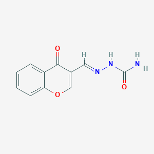 molecular formula C11H9N3O3 B10903436 (2E)-2-[(4-oxo-4H-chromen-3-yl)methylidene]hydrazinecarboxamide 