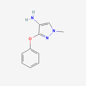 molecular formula C10H11N3O B10903526 1-methyl-3-phenoxy-1H-pyrazol-4-amine 