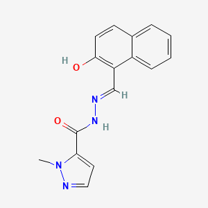 molecular formula C16H14N4O2 B10903543 N'-[(E)-(2-hydroxynaphthalen-1-yl)methylidene]-1-methyl-1H-pyrazole-5-carbohydrazide 