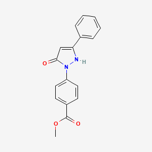 molecular formula C17H14N2O3 B10903740 methyl 4-(5-oxo-3-phenyl-2,5-dihydro-1H-pyrazol-1-yl)benzoate 