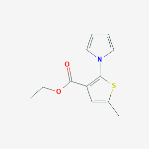 molecular formula C12H13NO2S B10903759 ethyl 5-methyl-2-(1H-pyrrol-1-yl)thiophene-3-carboxylate 