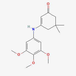 molecular formula C17H23NO4 B10903772 5,5-Dimethyl-3-[(3,4,5-trimethoxyphenyl)amino]cyclohex-2-en-1-one 