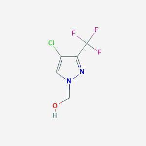 molecular formula C5H4ClF3N2O B10903848 [4-Chloro-3-(trifluoromethyl)-1H-pyrazol-1-yl]methanol 