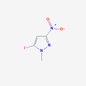 molecular formula C4H4IN3O2 B10903877 5-Iodo-1-methyl-3-nitro-1H-pyrazole 