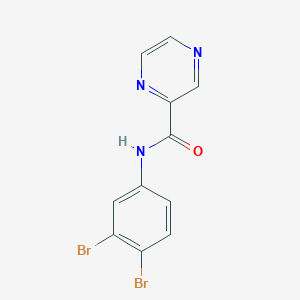 molecular formula C11H7Br2N3O B10903956 N-(3,4-dibromophenyl)pyrazine-2-carboxamide 