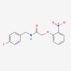 molecular formula C15H13FN2O4 B10903959 N-(4-fluorobenzyl)-2-(2-nitrophenoxy)acetamide 