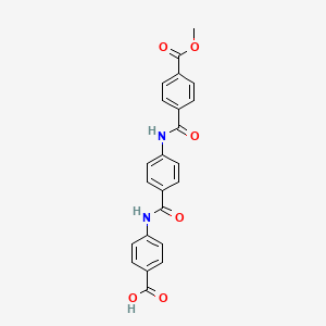 molecular formula C23H18N2O6 B10903961 4-({[4-({[4-(Methoxycarbonyl)phenyl]carbonyl}amino)phenyl]carbonyl}amino)benzoic acid 