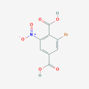 molecular formula C8H4BrNO6 B10903999 2-Bromo-6-nitroterephthalic acid 
