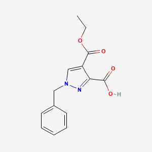 molecular formula C14H14N2O4 B10904014 1-Benzyl-4-(ethoxycarbonyl)-1H-pyrazole-3-carboxylic acid 