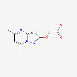 molecular formula C11H13N3O3 B10904034 Methyl [(5,7-dimethylpyrazolo[1,5-a]pyrimidin-2-yl)oxy]acetate 