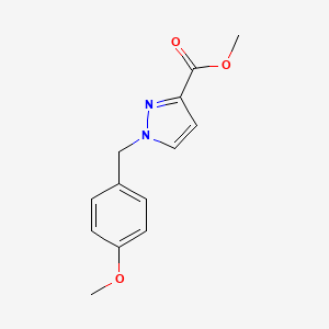 molecular formula C13H14N2O3 B10904087 methyl 1-(4-methoxybenzyl)-1H-pyrazole-3-carboxylate 