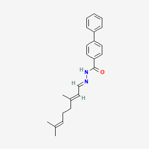 molecular formula C23H26N2O B10904107 N'-[(1E,2E)-3,7-dimethylocta-2,6-dien-1-ylidene]biphenyl-4-carbohydrazide 