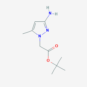 molecular formula C10H17N3O2 B10904148 tert-Butyl 2-(3-amino-5-methyl-1H-pyrazol-1-yl)acetate 