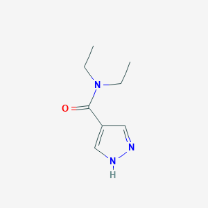 molecular formula C8H13N3O B10904192 N,N-diethyl-1H-pyrazole-4-carboxamide 