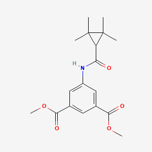 molecular formula C18H23NO5 B10904269 Dimethyl 5-{[(2,2,3,3-tetramethylcyclopropyl)carbonyl]amino}benzene-1,3-dicarboxylate 