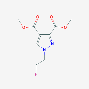 molecular formula C9H11FN2O4 B10904298 Dimethyl 1-(2-fluoroethyl)-1H-pyrazole-3,4-dicarboxylate 