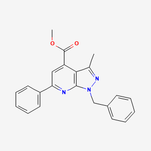 molecular formula C22H19N3O2 B10904302 methyl 1-benzyl-3-methyl-6-phenyl-1H-pyrazolo[3,4-b]pyridine-4-carboxylate 