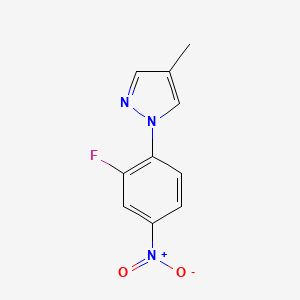 molecular formula C10H8FN3O2 B10904317 1-(2-fluoro-4-nitrophenyl)-4-methyl-1H-pyrazole 