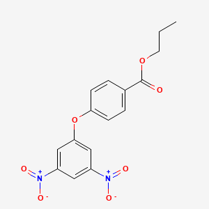 molecular formula C16H14N2O7 B10904379 Propyl 4-(3,5-dinitrophenoxy)benzoate 