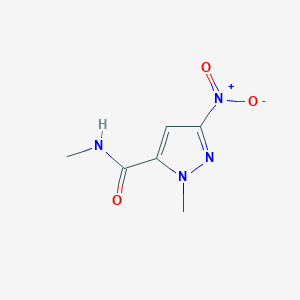 molecular formula C6H8N4O3 B10904396 N,1-dimethyl-3-nitro-1H-pyrazole-5-carboxamide 