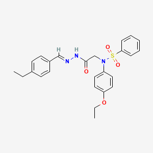 molecular formula C25H27N3O4S B10904398 N-(4-ethoxyphenyl)-N-{2-[(2E)-2-(4-ethylbenzylidene)hydrazinyl]-2-oxoethyl}benzenesulfonamide (non-preferred name) 