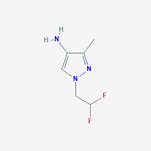 molecular formula C6H9F2N3 B10904413 1-(2,2-Difluoroethyl)-3-methyl-1H-pyrazol-4-amine 